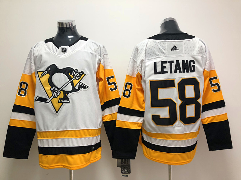 Men's Pittsburgh Penguins Kris Letang #58 White Jersey